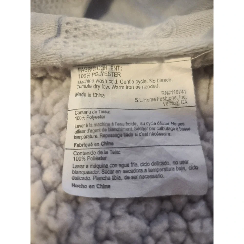 SL Home Fashions Baby Blanket Gray Embossed Elephant Giraffe Sherpa Fleece Plush